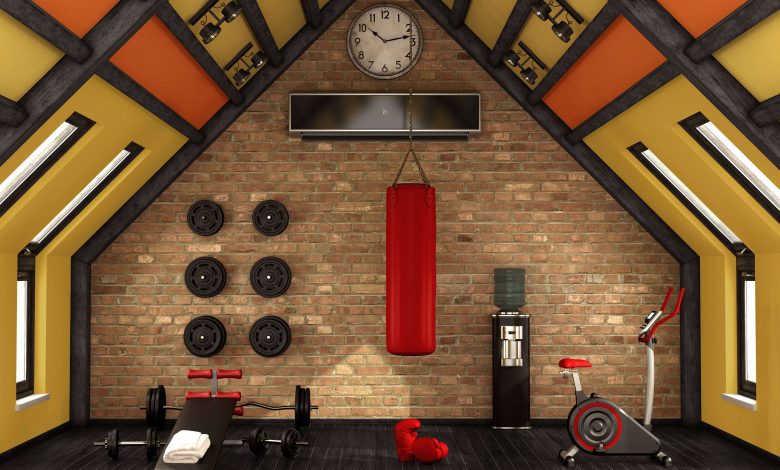 clean gym inside home